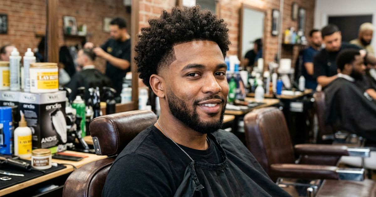 Afro Low Taper Fade Curly Hair