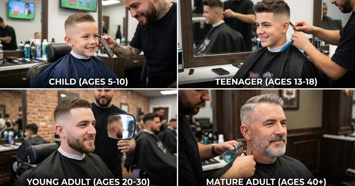 Bald Fade Haircut by Age