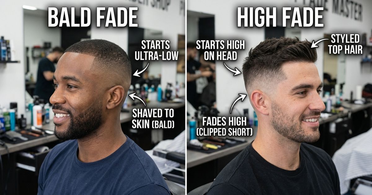 Bald Fade vs High Fade