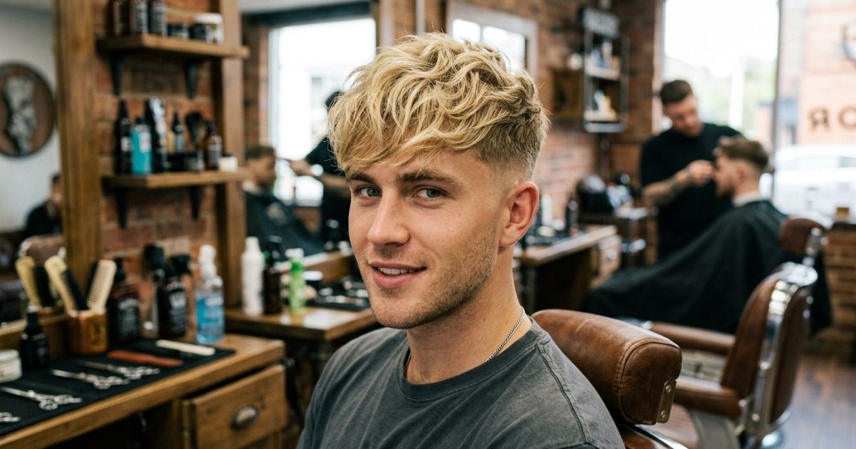Blonde Textured Fringe Mid Taper