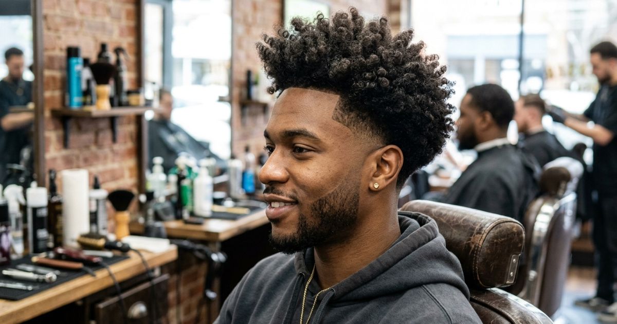 Blowout Low Taper Fade Curly Hair