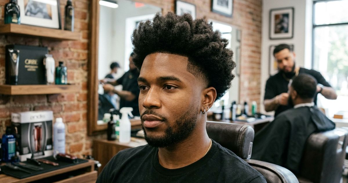 Blowout Mid Taper Fade Black Male