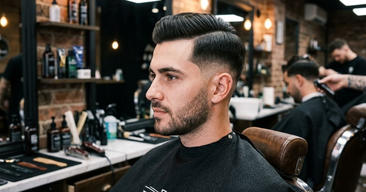 Comb Over Taper Burst Fade