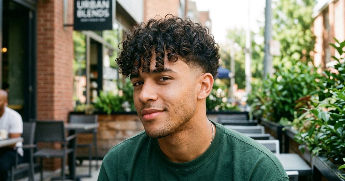 Curly Textured Fringe Mid Taper