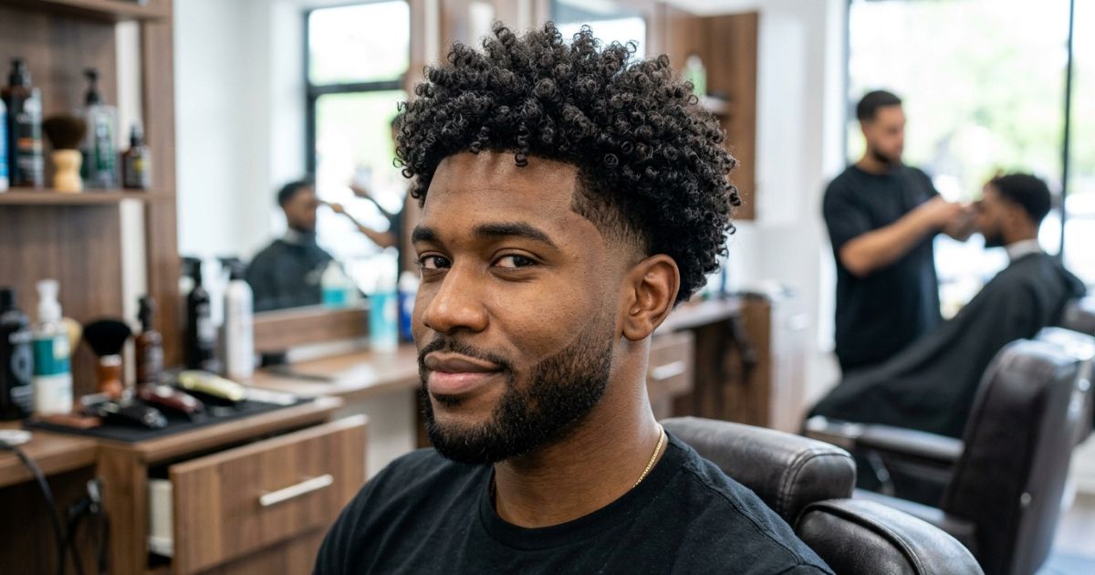 Defined Curl Low Taper Fade