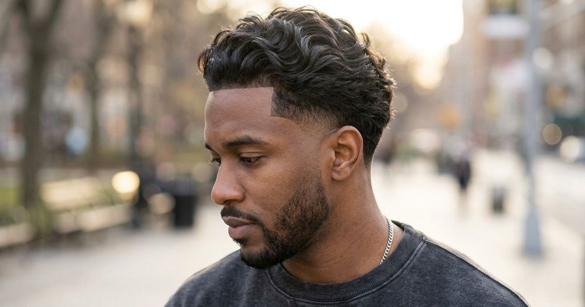 Drop Taper Fade For Wavy Hair