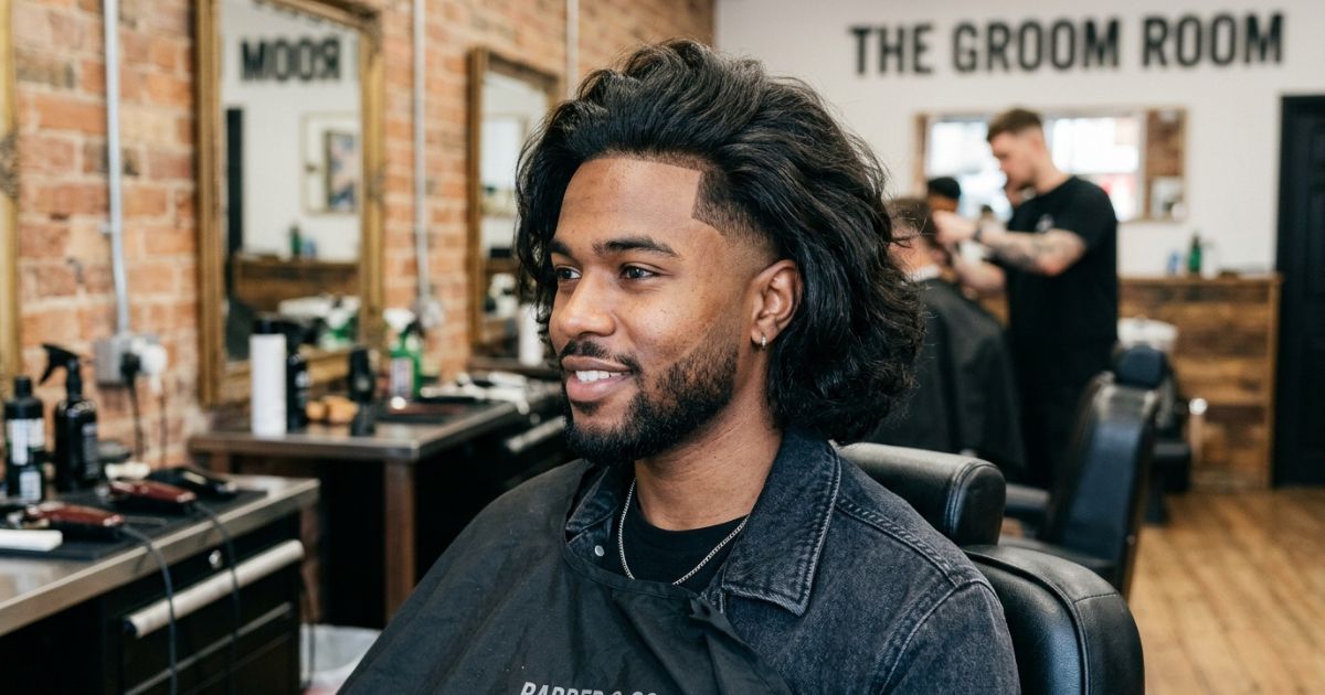 Drop Taper Fade + Long Hair