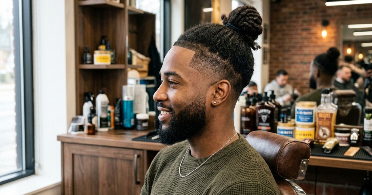 Drop Taper Fade + Man Bun