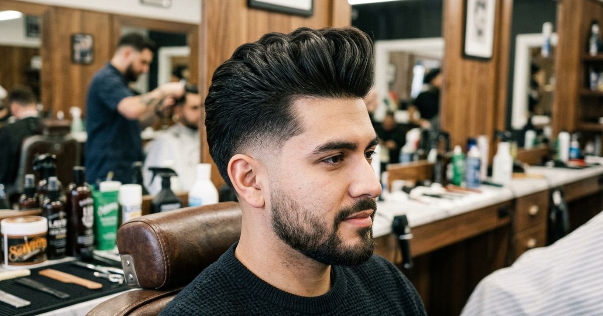 Drop Taper Fade + Pompadour
