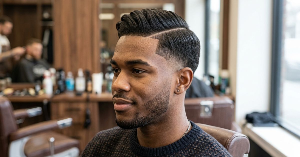 Drop Taper Fade + Side Part