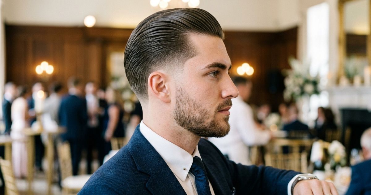 Drop Taper Fade + Slick Back (Formal)