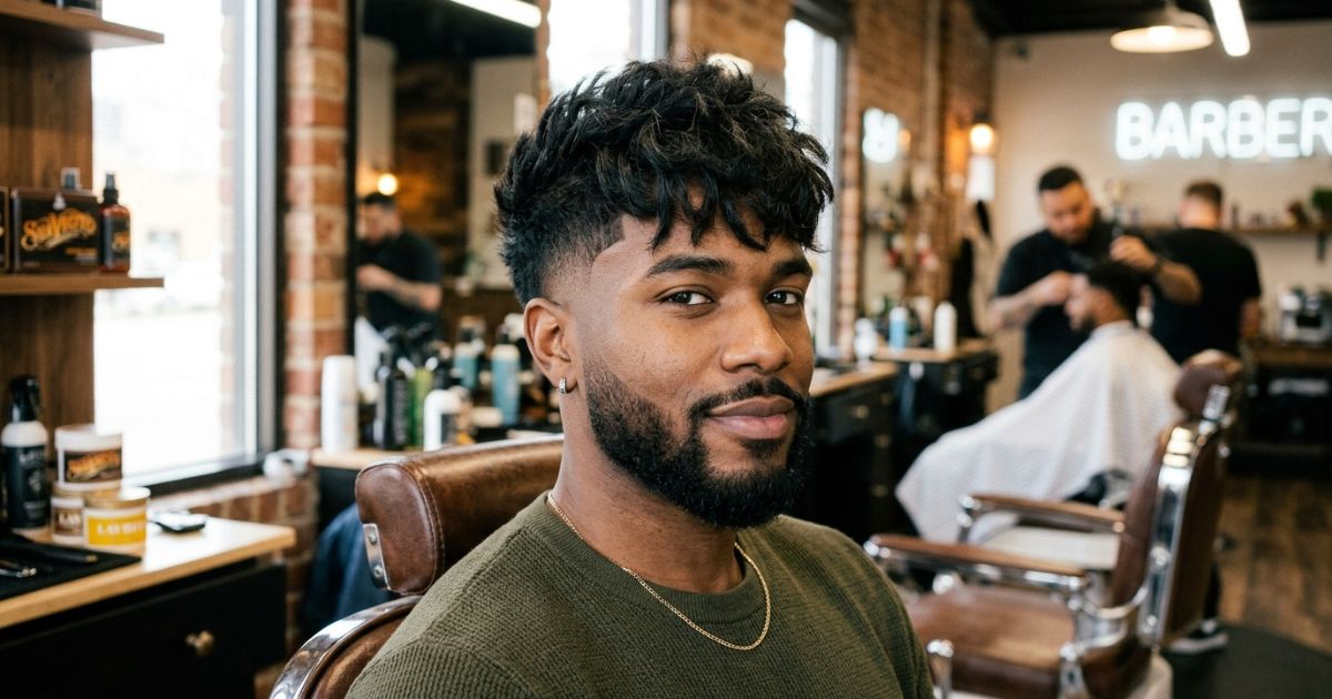 Drop Taper Fade + Textured Fringe