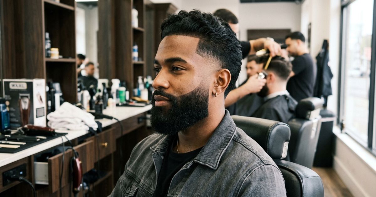 Drop Taper Fade With Beard