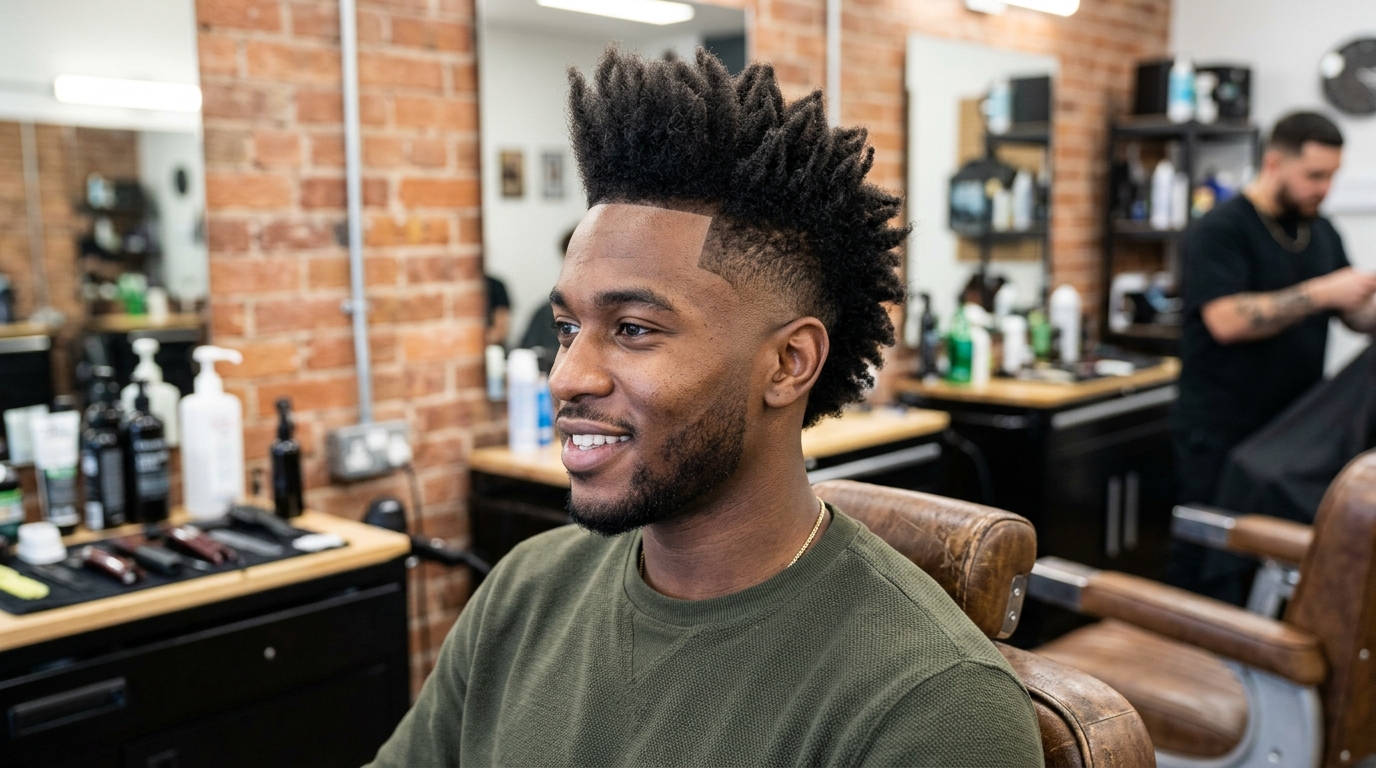 Drop Taper Fade + Faux Hawk