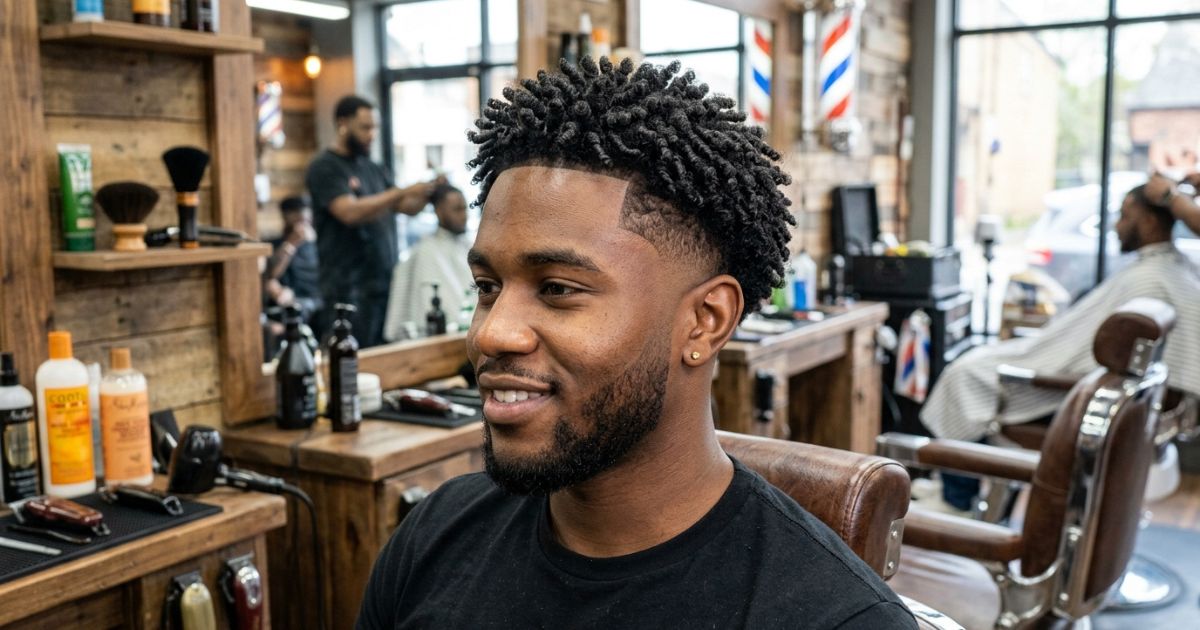 Finger Coils with Mid Taper Fade