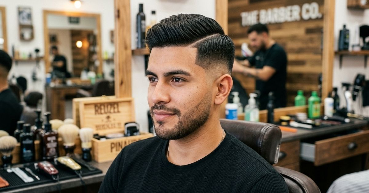 High Taper Fade Side Part
