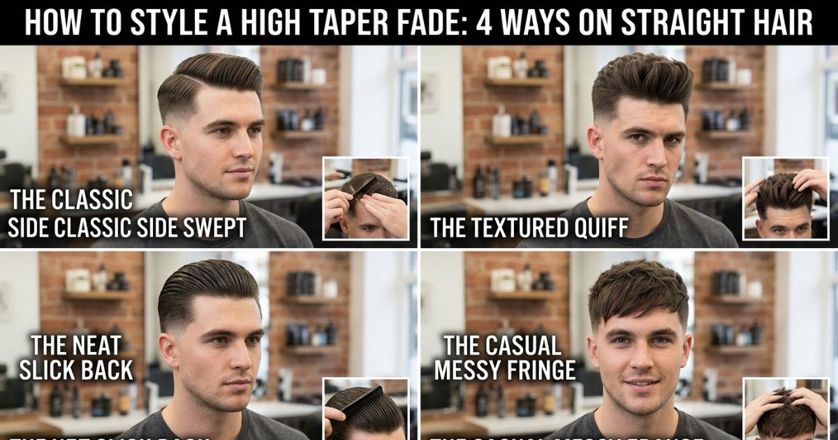How To Style A High Taper Fade On Straight Hair