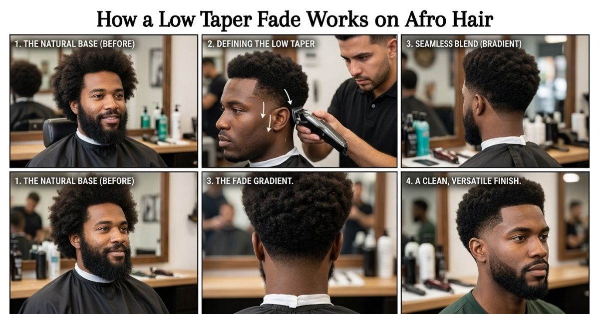 How a Low Taper Fade Works on Afro Hair