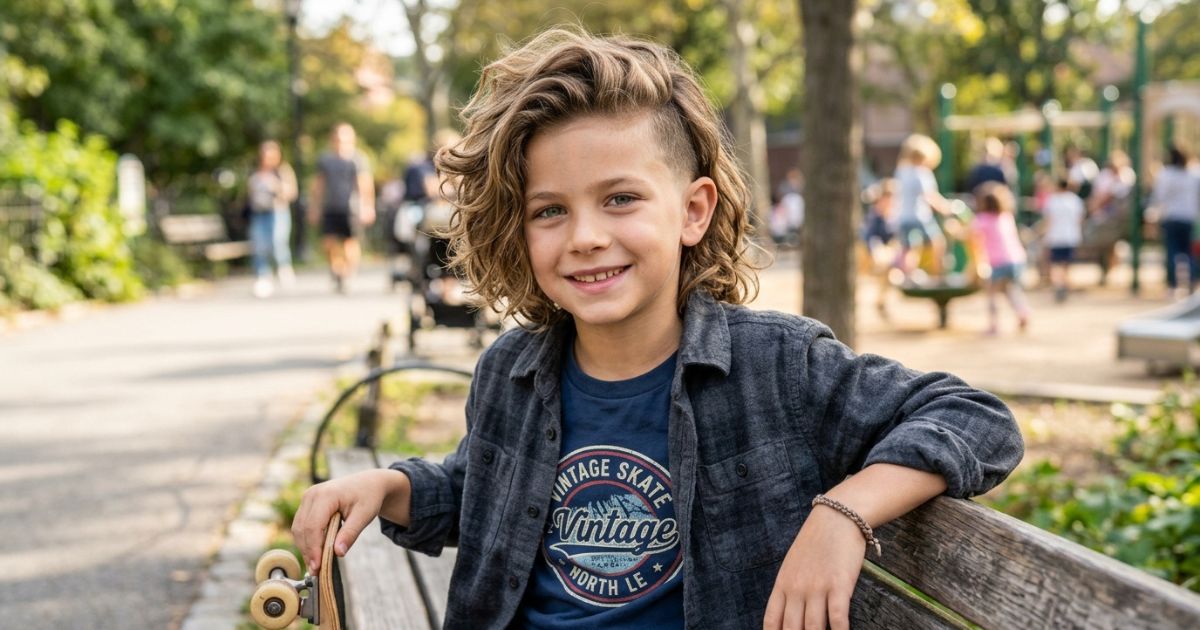 Kids Long Hair Taper Fade