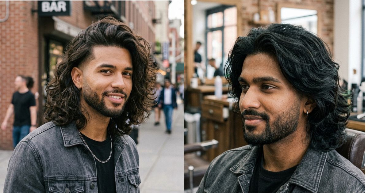 Layered Long Hair Taper Fade
