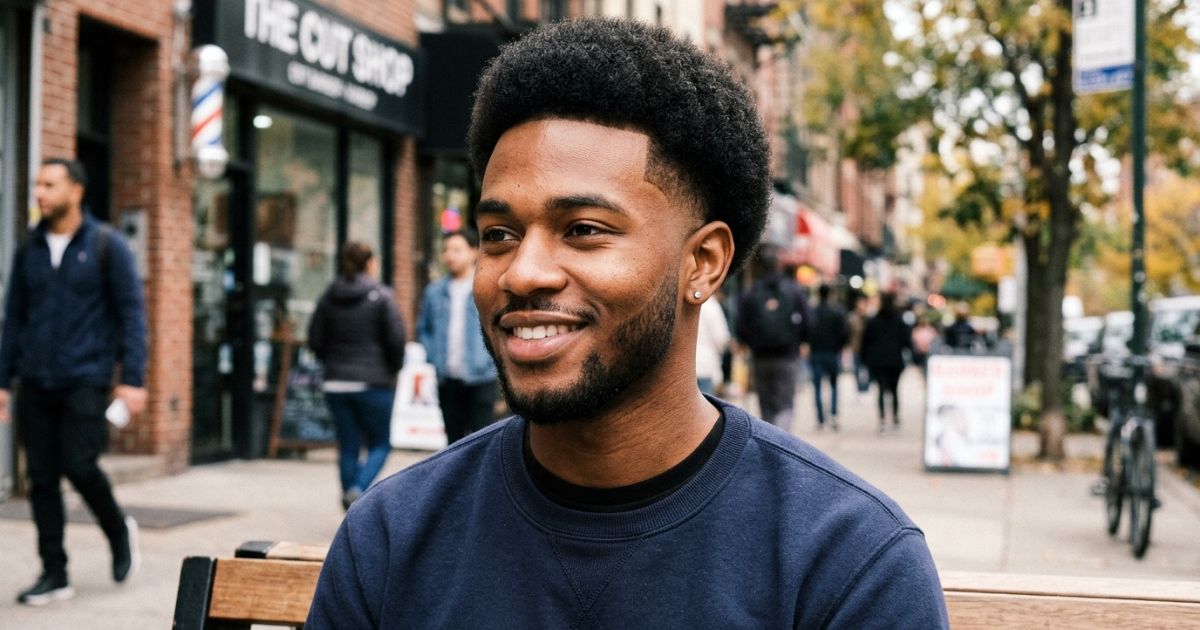 Low Afro With Mid Taper Fade