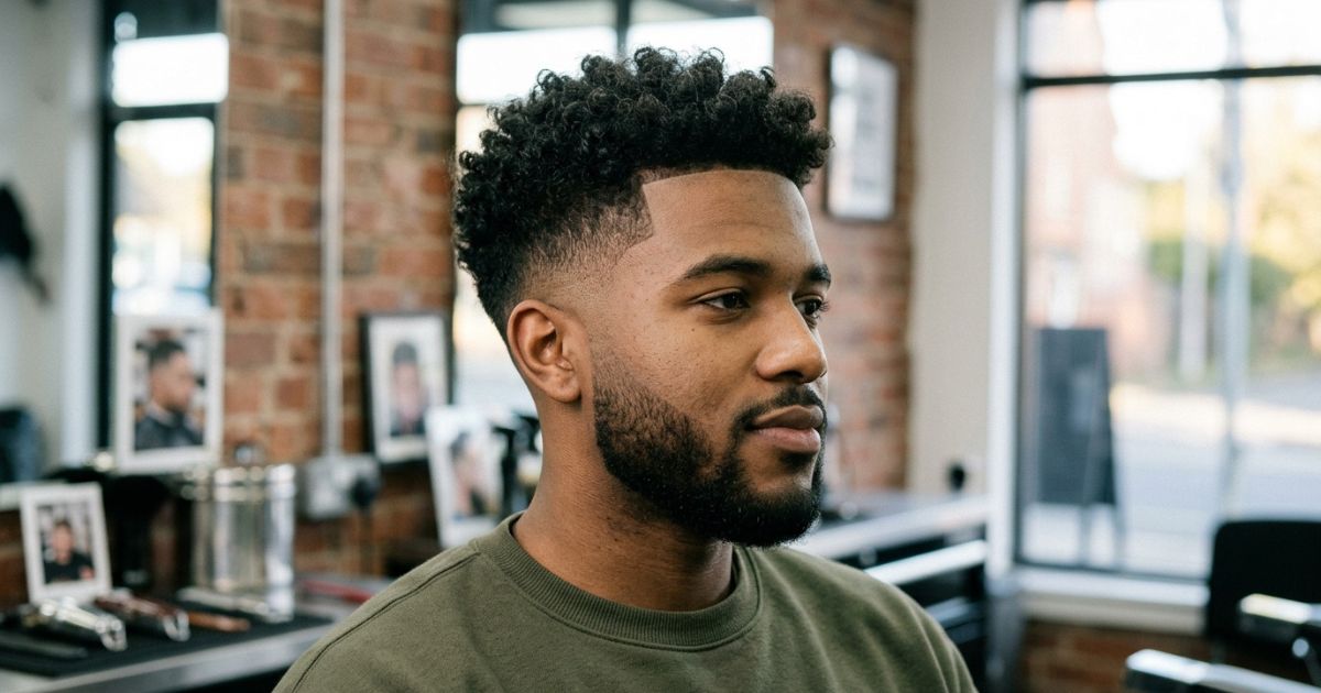 Low Curly Top Fade