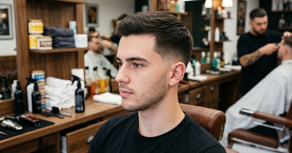 Low Drop Taper Fade For Straight Hair