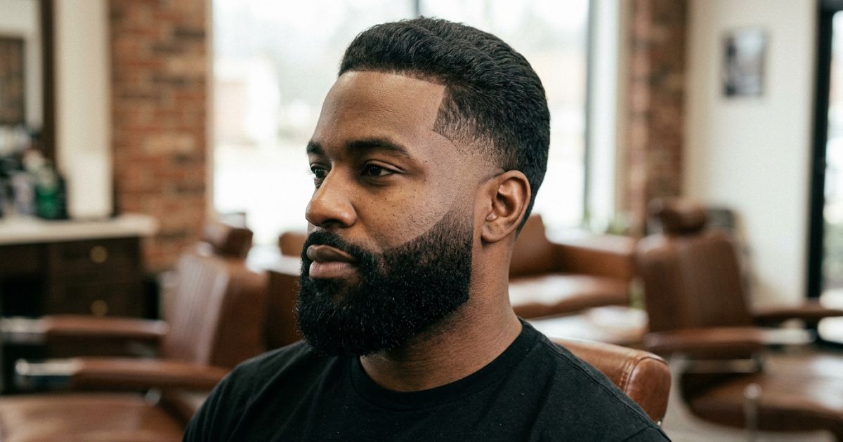 Low Drop Taper Fade With Beard