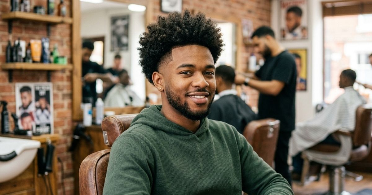 Low Taper Curly Fade Afro