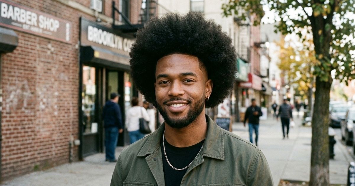 Low Taper Fade Big Afro