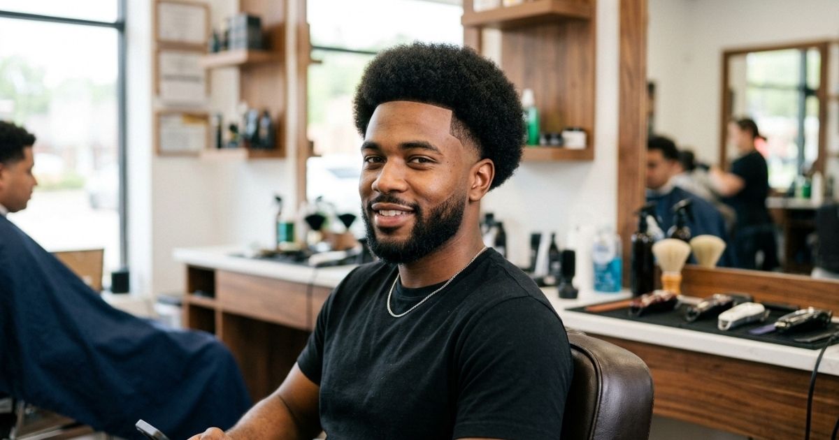 Low Taper Fade Clean Afro