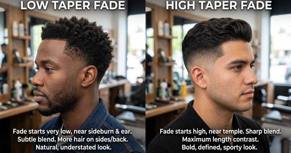 Low Taper Fade Vs High Taper Fade