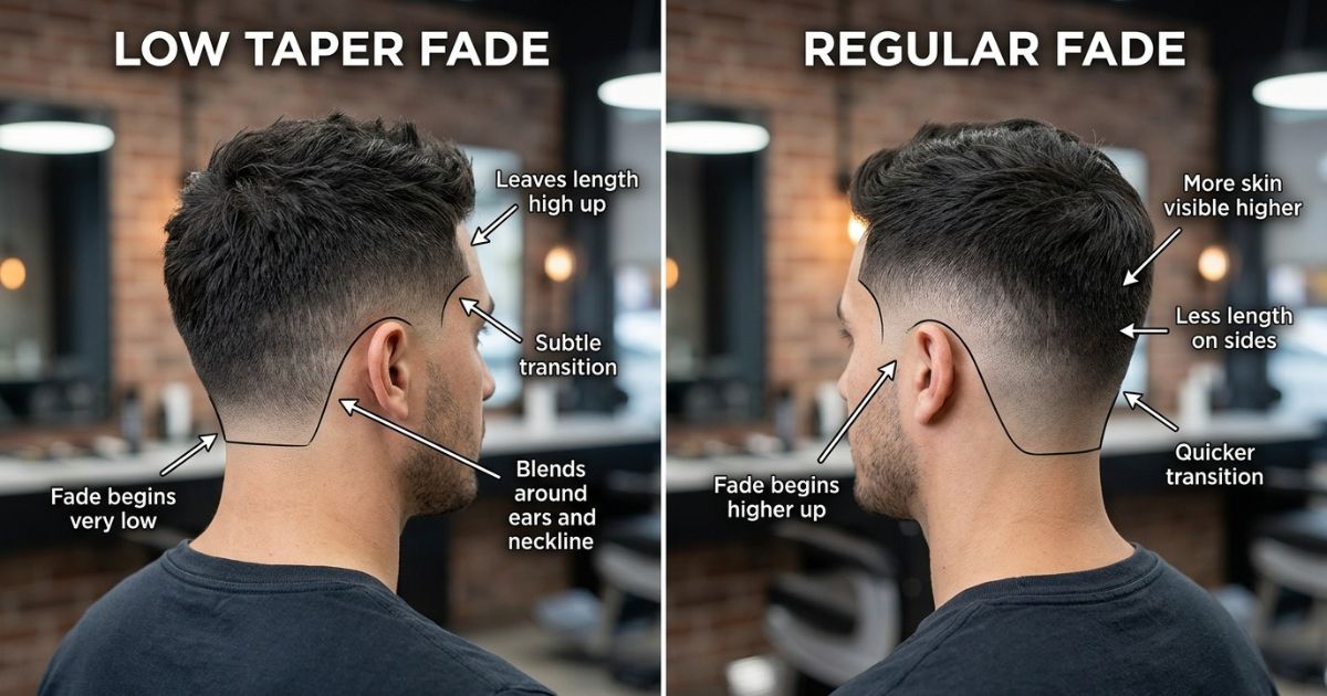 Low Taper Fade vs Regular Fade