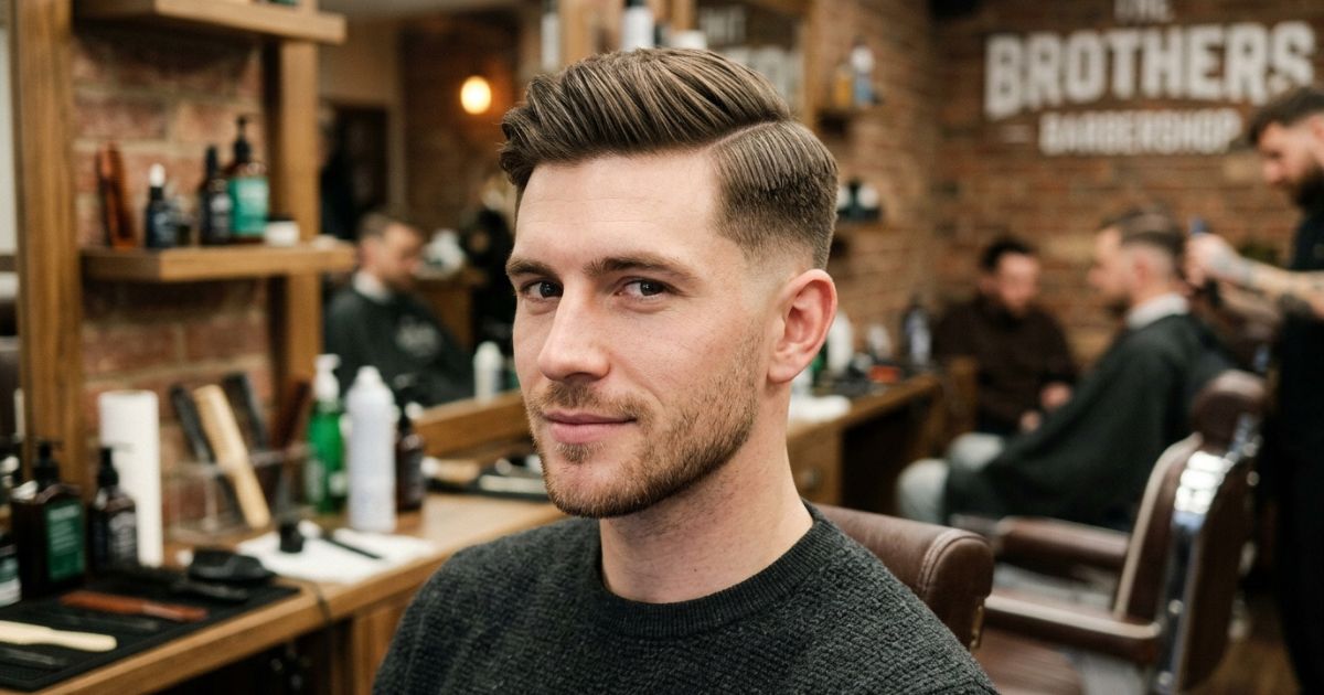 Low Taper Fade with Comb Over