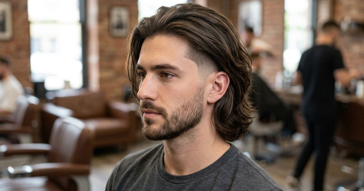 Low Taper Fade with Long Hair