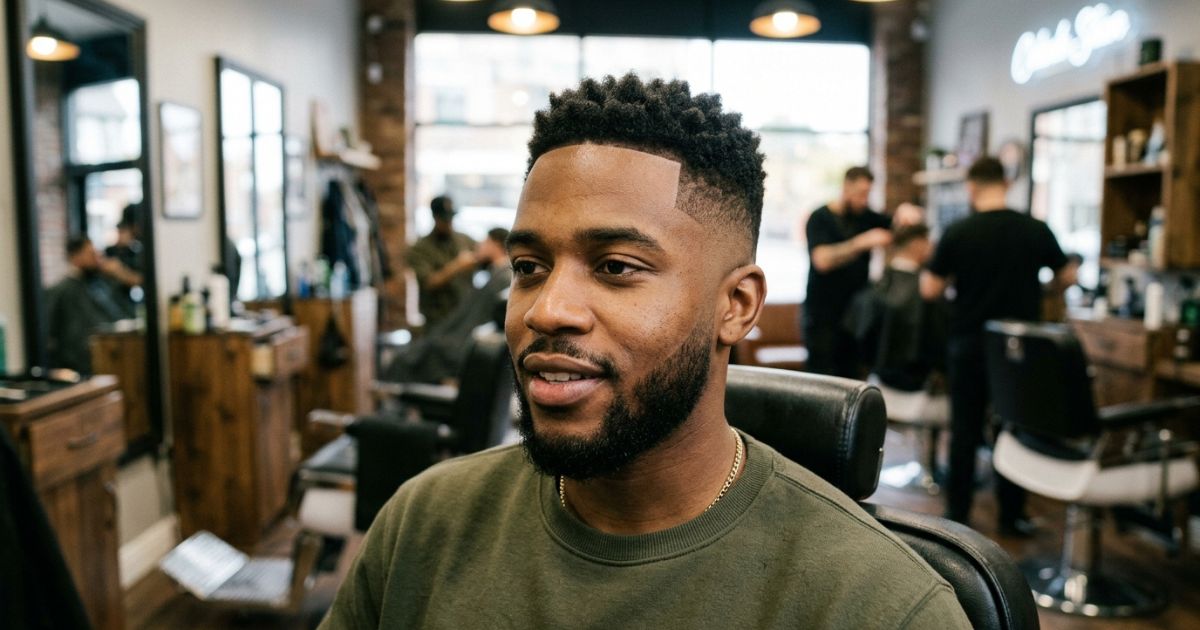 Mid Bald Taper Fade Black Male