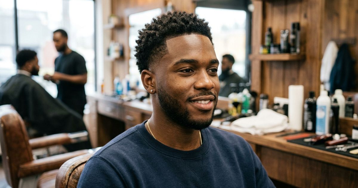 Mid Low Taper Fade Black Male