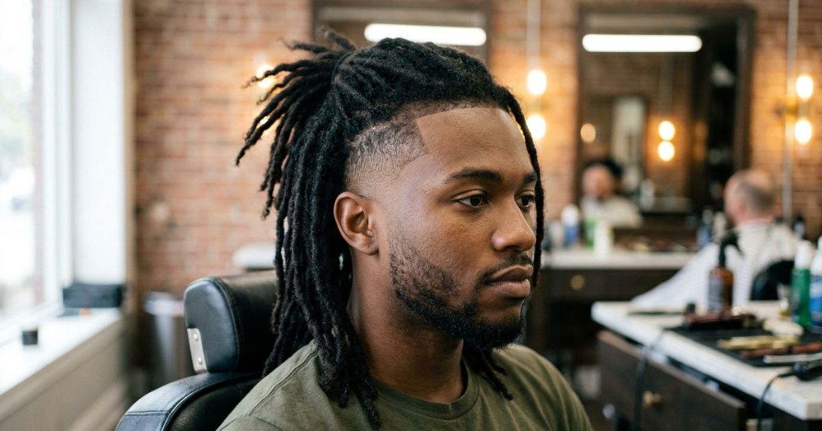 Mid Taper Fade Black Male Dreads