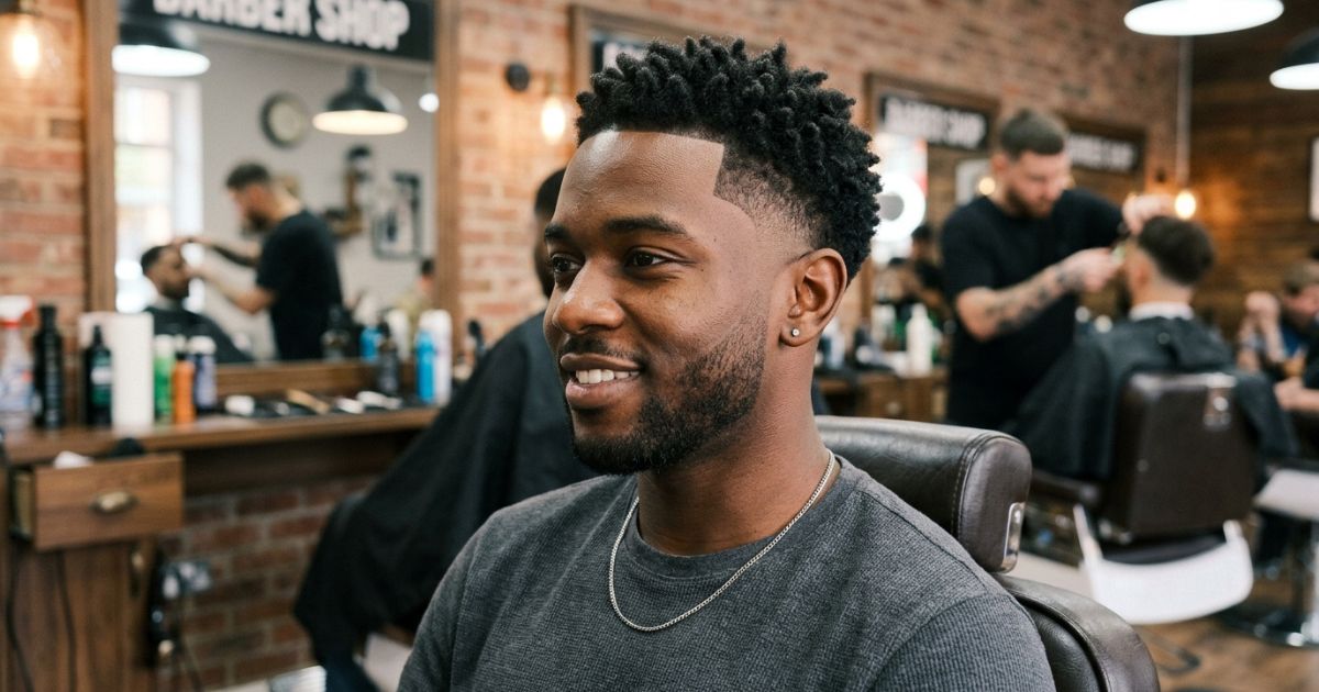 Mid Taper Fade Black Male