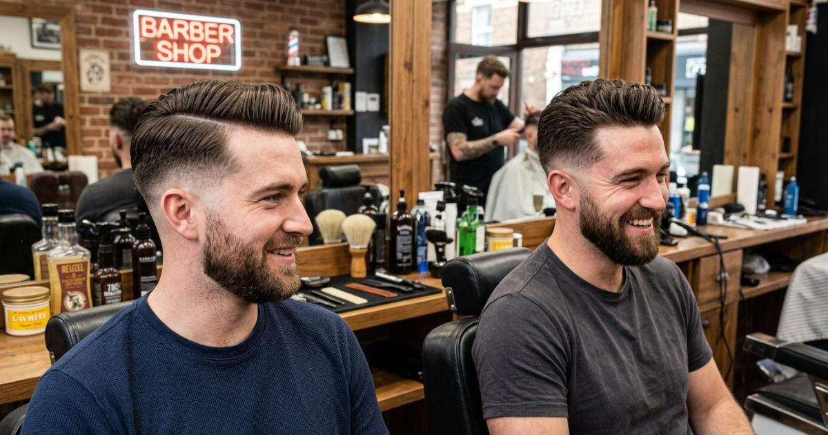 Mid Taper Fade Comb Over