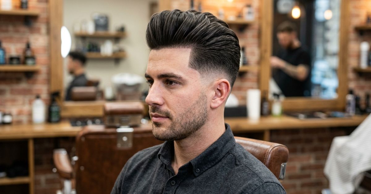 Mid Taper Fade Pompadour