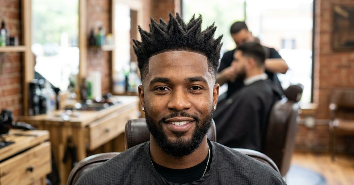 Mid Taper Fade Spiky Hair