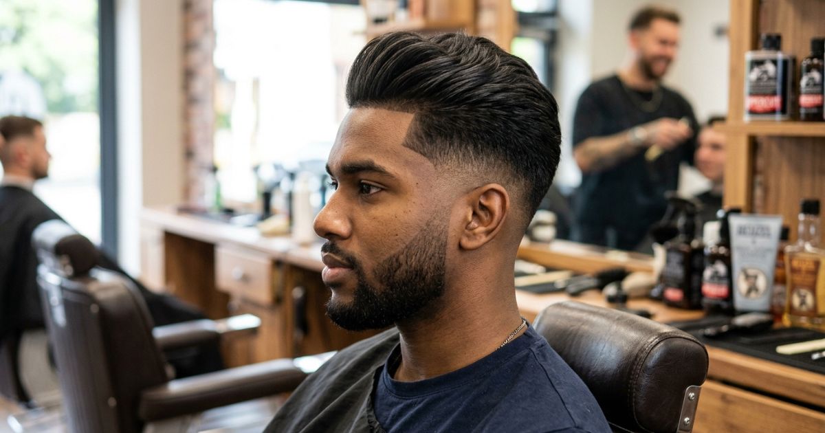 Mid Taper Fade With Blow Back