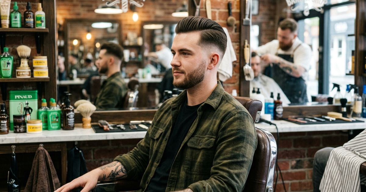 Mid-Taper Fade With Comb-Over