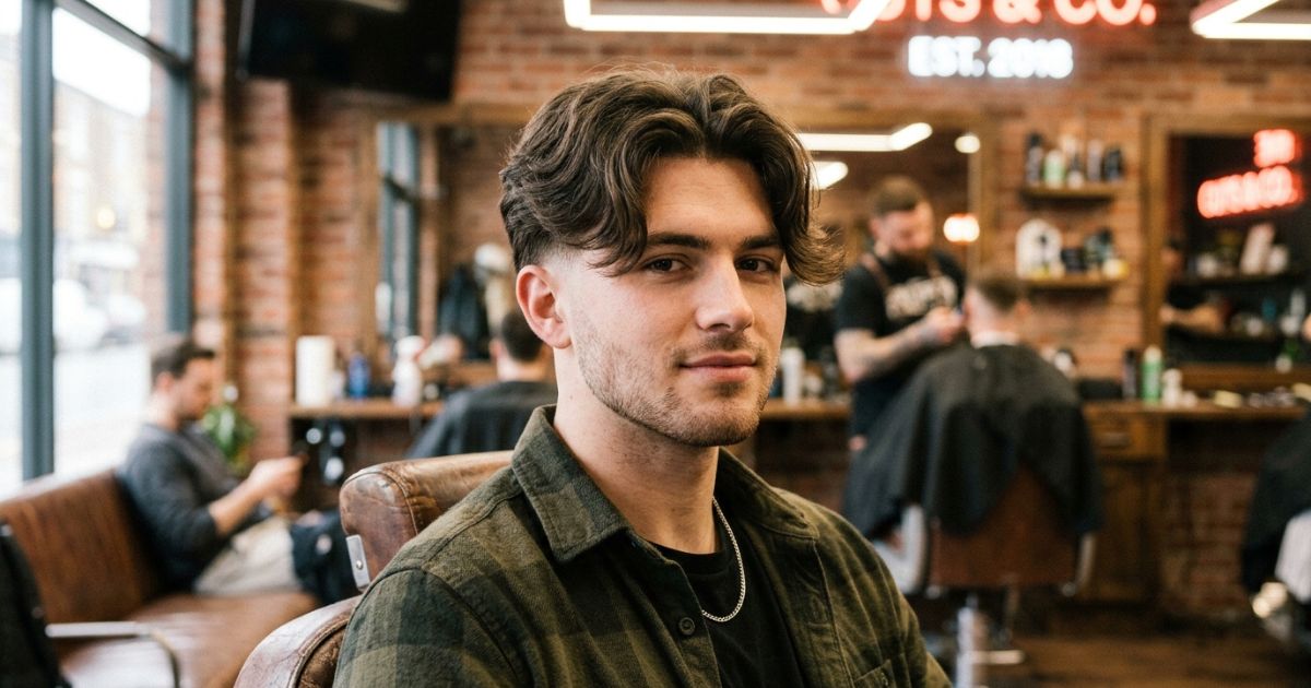 Mid Taper Fade With Curtain Hair
