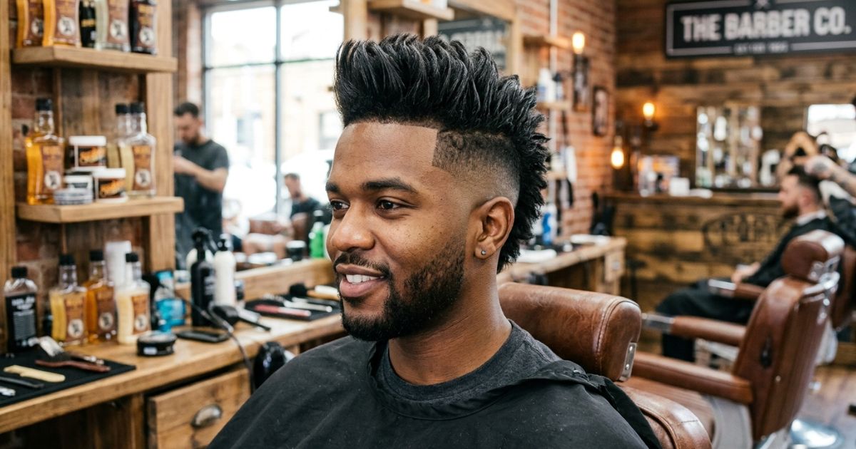 Mid Taper Fade With Faux Hawk