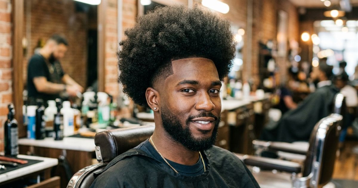 Mid Taper Fade With Long Afro
