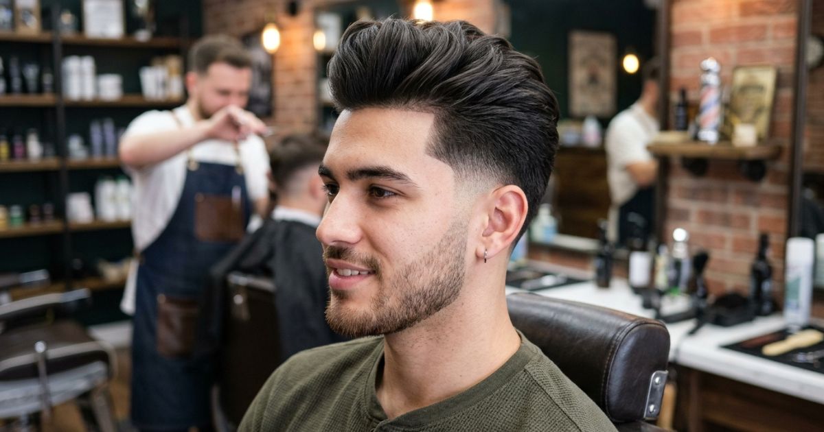 Mid Taper Fade With Quiff
