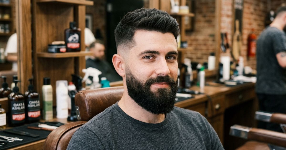 Mid Taper Fade with Full Beard