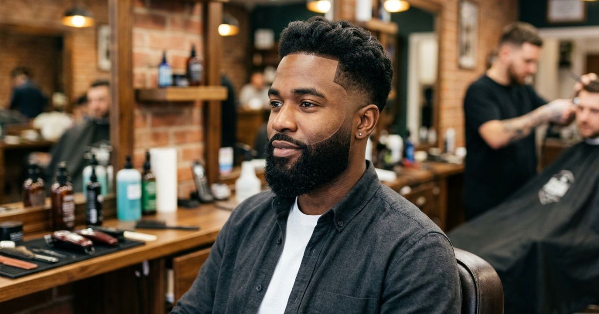 Mid Taper Fade with Sculpted Beard